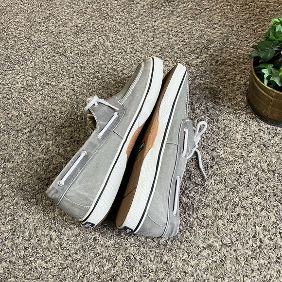 Sperry Halyard 2 eye saltwashed topsiders boat shoe sneakers Size 14 M Gray - Picture 6 of 8